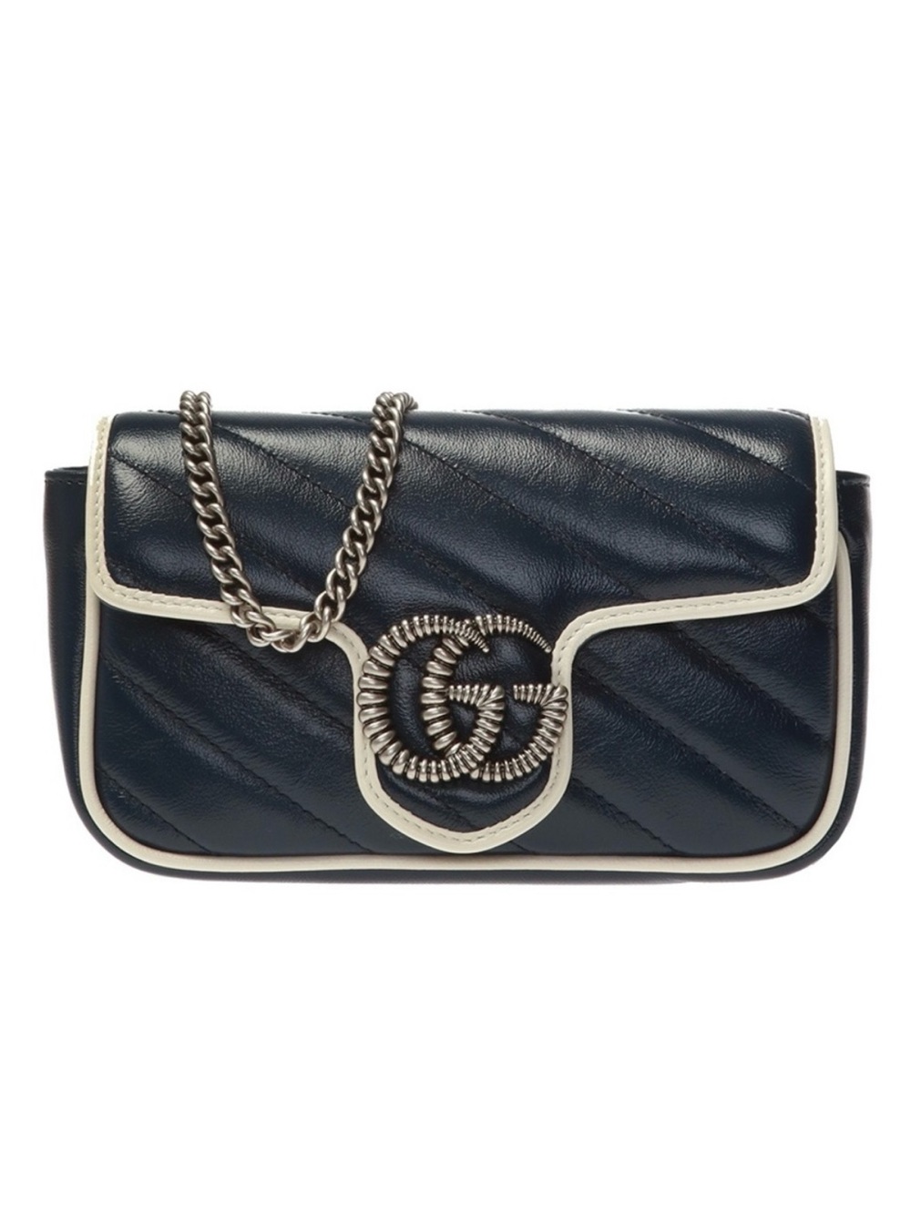 GUCCI Marmont GG logo super mini quilted leather crossbody bag